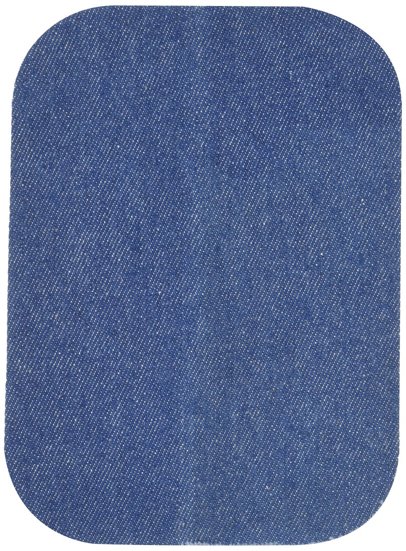 Wrights Bondex Iron-On Patches 5x7" 2/Pkg.-Worn Denim